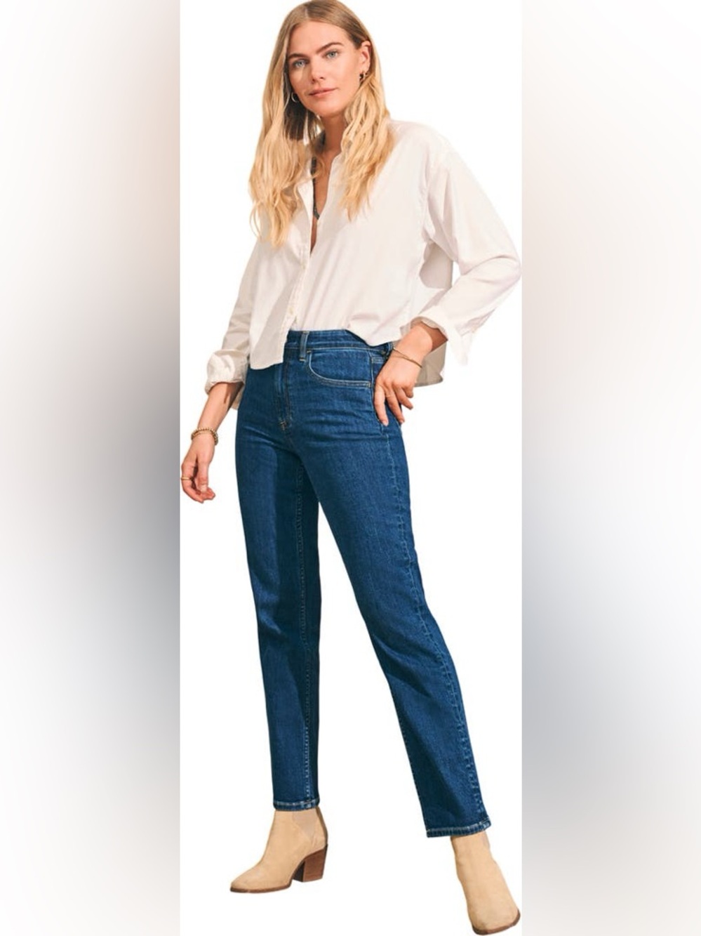 Faherty Organic Cotton Slim Straight Jeans Size 27 Dark Blue Wash New